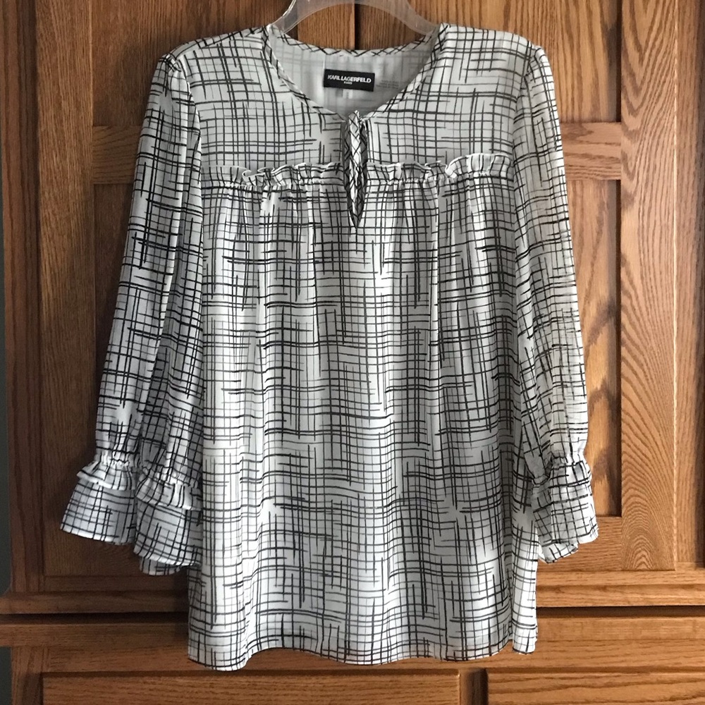 Karl Lagerfeld Paris Black & White Top